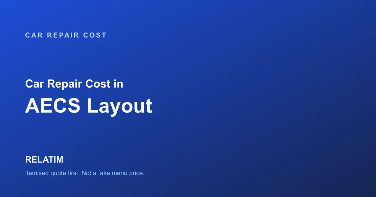 Car Repair Cost in AECS Layout, Bangalore